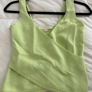 JONATHAN SIMKHAI Compact Rib Midi Skirt and Top in Green - size S